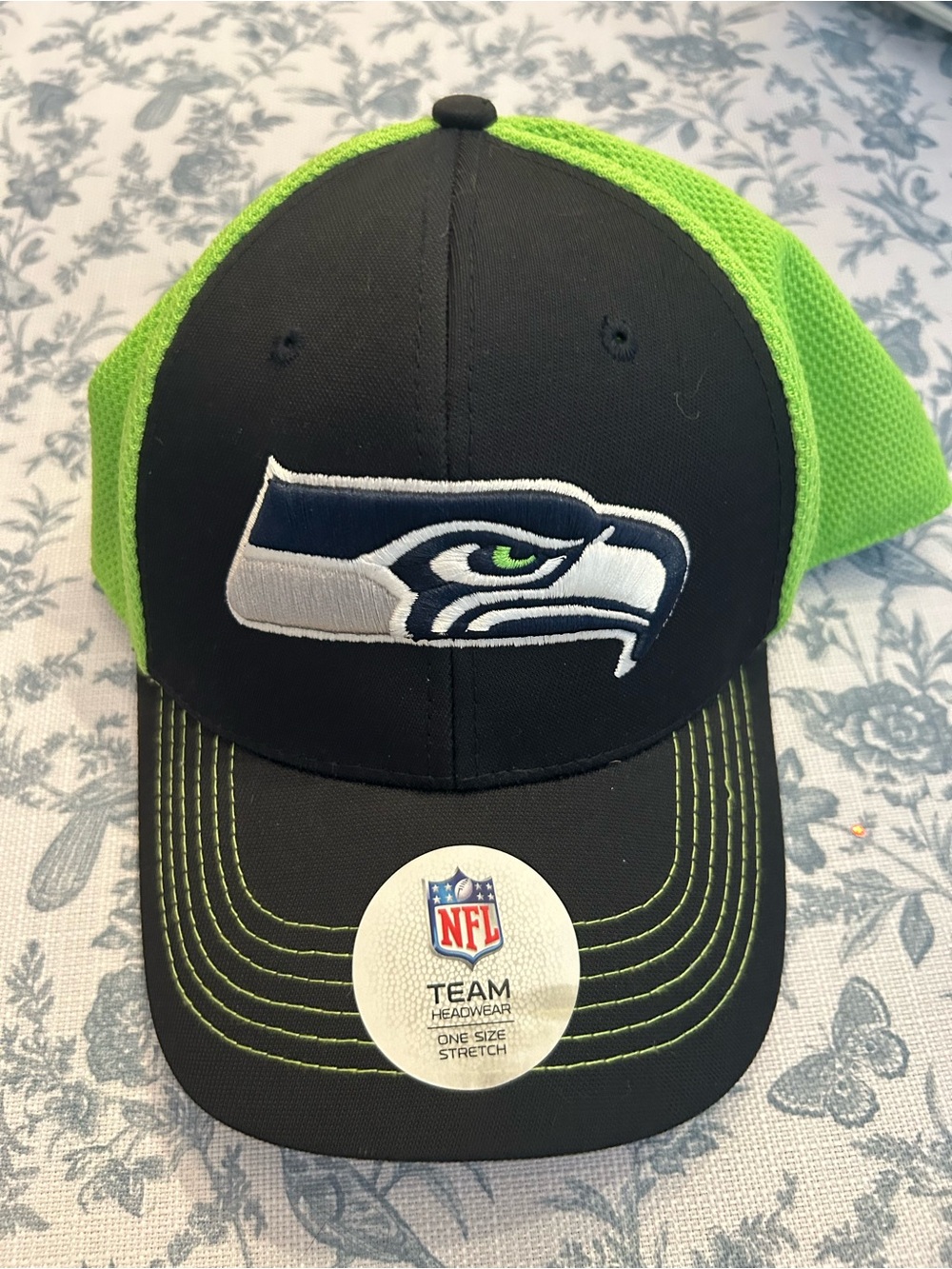 Seattle Seahawks  Black & Neon Green Trucker Cap